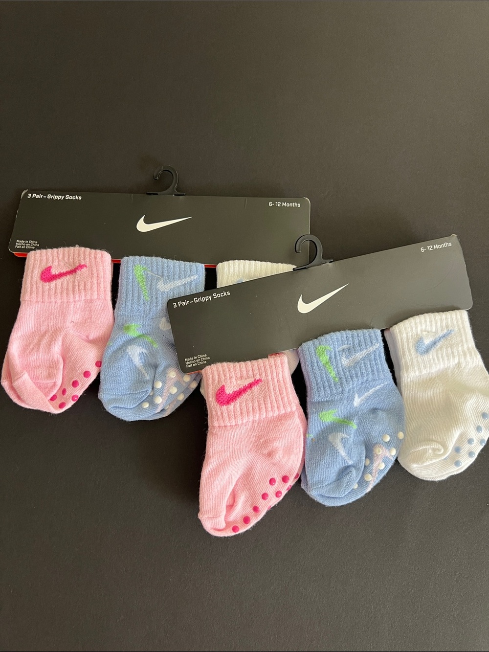 Nike Baby 3-Pack Grippy Socks - 2 Packs